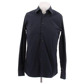 Camisa Prada azul marino de algodón Azul