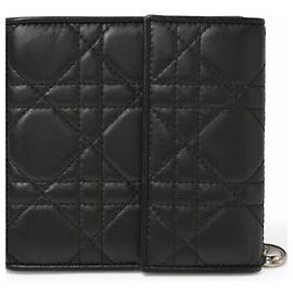 Christian Dior Dreifach-Brieftasche Schwarz