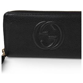 Gucci Soho Interlocking G Long Wallet Black