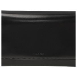 Prada PRADA Long Wallet 1M0608 in Black Leather Black