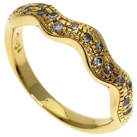 Yves Saint Laurent 18K Yellow Gold Diamond Band Ring Other