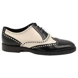 Mocassini Oxford Dior pelle nera e bianca 38 Nero