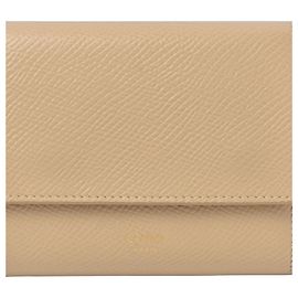 Céline Mini Wallet Beige Leather Beige