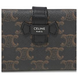 Céline Celine Mini Tri-fold Wallet Black