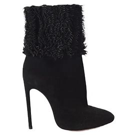 Alaïa Black Suede Ankle Boots Black
