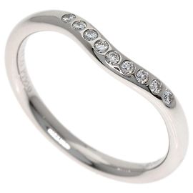 Bague en diamant à bande courbée en platine Tiffany & Co. Autre