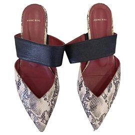 Anine Bing Daphne Mules Python Print Leder Mehrfarbig Andere