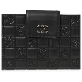 Chanel Lambskin Long Wallet Black
