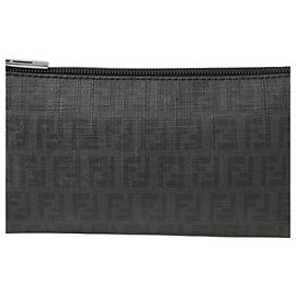 Fendi Zucchino Black Travel Pouch Black