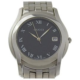 Gucci 5500M Stainless Steel Black Quartz Analog Watch Other