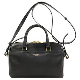 Yves Saint Laurent Baby Duffle 2-Way Handbag Black