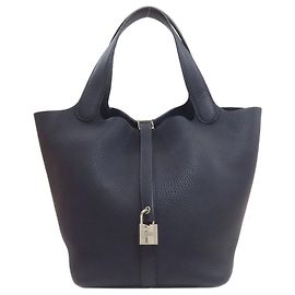Borsa Hermès Picotin Lock MM Blu navy