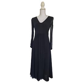 Langes schwarzes Kleid Burberry Brit Schwarz