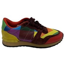 Tênis Valentino Garavani Rockrunner multicolor em couro Multicor