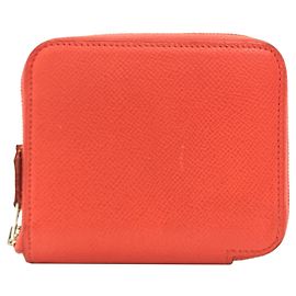 Monedero compacto de seda Azap de Hermès Rosa