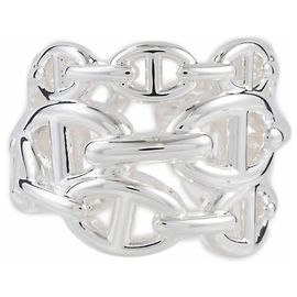 Hermès Hermes Men's Chaine d'Ancre Enchainée GM Ring Silvery