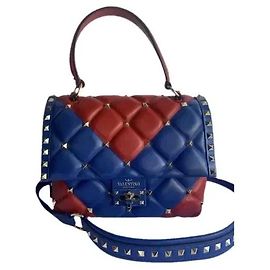 Bolsa Valentino Garavani Candy Stud em couro azul e vermelho Multicor