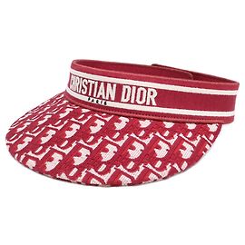 Gorra de sol de jacquard rojo Christian Dior Roja