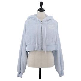 Sudadera Miu Miu de algodón azul claro Auth AMZ551SM Azul claro