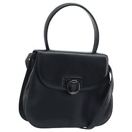 Sac à main GIVENCHY en cuir 2 voies noir Auth hk3584 Noir