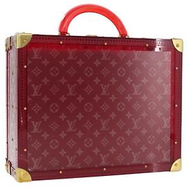 LOUIS VUITTON Monogramma Trasparente Cotoville 40 Trunk Vetro M13182 Auth 167157SM Rosso