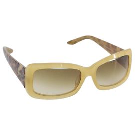 Miu Miu Sunglasses plastic Beige Auth BAZ298A Beige