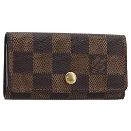 LOUIS VUITTON Damier Ebene Multicles 4 Key Case N62631 LV Auth BA11517 Damier ebene