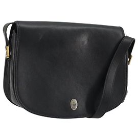 Borsa a Spalla Christian Dior in Pelle Nera e Oro Auth ARZ819 Nero D'oro