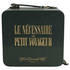 Autre Marque Neceser de cuero Verde