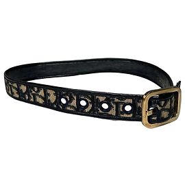 Vintage Dior Oblique Monogram Gürtel Marine Beige Marineblau