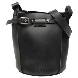 Céline Celine Nano Pelle Grande Borsa Secchiello Borsa a tracolla Nero