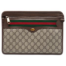 Gucci GG Supreme Web Ophidia Pochette Brown