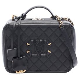 Vanité Chanel Large Caviar CC Filigree Noir