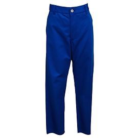 Comme Des Garcons Calças de Algodão Azul Royal de Perna Reta Comme des Garçons Azul