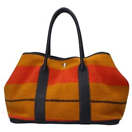 Borsa Hermès Garden Party 36 Nero Arancione Senape