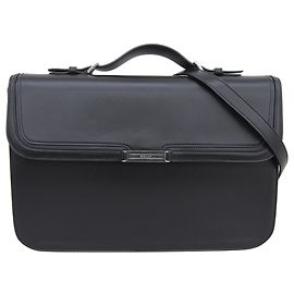 BALLY Leather DEKO 2-Way Briefcase Black