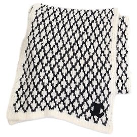 Stola in cashmere Chanel in nero e avorio Nero Crudo