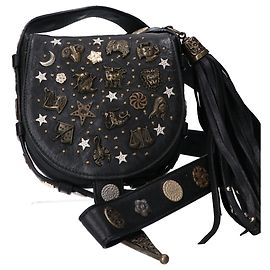 Jimmy Choo Constellation Stud Schultertasche Schwarz