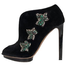 Alexander McQueen Black Suede Crystal Embellished Pumps sz.39 pre-owned Other