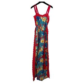 Autre Marque Mono de Estampado Tropical MIGUELINA con Detalles de Encaje Roja Azul Verde Amarillo
