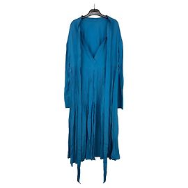 Cédric Charlier Cedric Charlier Blue Acetate and Silk Blend Dress Blue