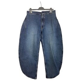 Jeans de perna larga Alaïa Paris Azul