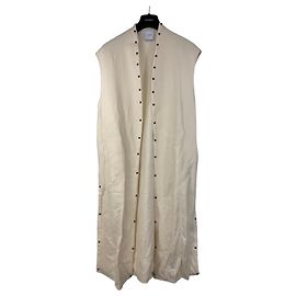 Agnona Century Cashmere Long Vest Cream Cream