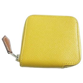 Hermès Monedero de seda Azap Mini HERMES Amarillo