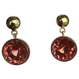 Orecchini vintage Louis Vuitton con cristalli Swarovski Rosso D'oro Corallo Gold hardware