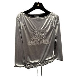 Sweat Chanel Argenté Taille 34 Argenté