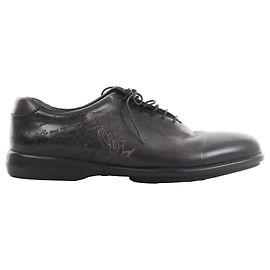 Berluti Amadeo Perugia Calligraphy Leather shoes in Black, Size 8.5 US Black