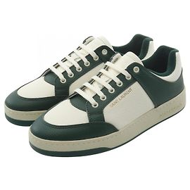 Yves Saint Laurent Baskets SL61 en cuir SAINT LAURENT PARIS Blanc Vert