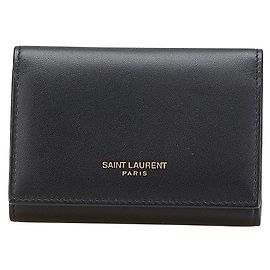 Yves Saint Laurent Estuche de Llaves de Cuero Saint Laurent 6 Llaves Negro