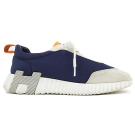 Hermès Hermes 202143Z Canvas Suede Sneakers Blue Navy blue